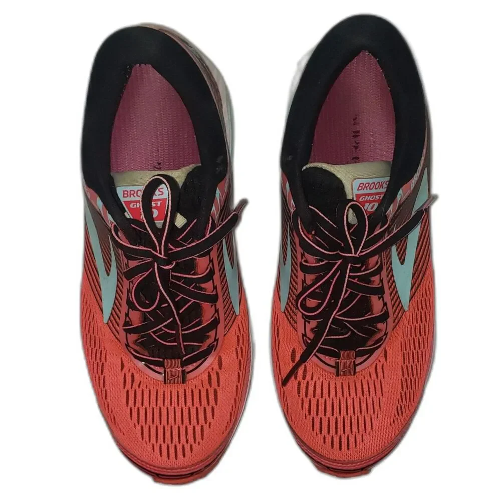 BROOKS Ghost 10 Orange and Blue Sneakers Running Shoes Womens Size 8